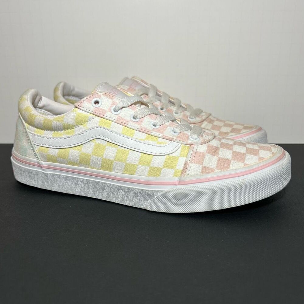 Womens/Girls VANS Old Skool Low Multicolor Checkered Sneakers / Size 5G - 6.5W